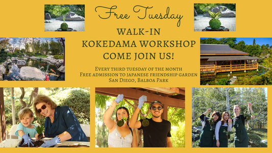 May 21st. Kokedama Workshop at Japanese Friendship Garden, Balboa Park, San Diego