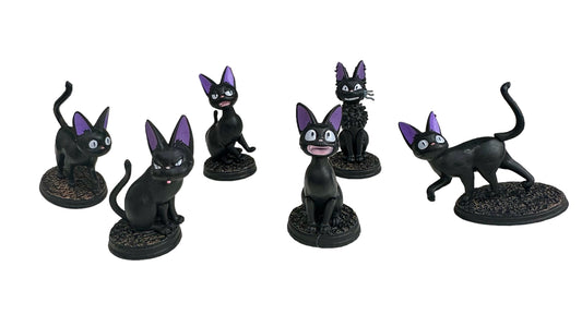 Black cat miniature doll