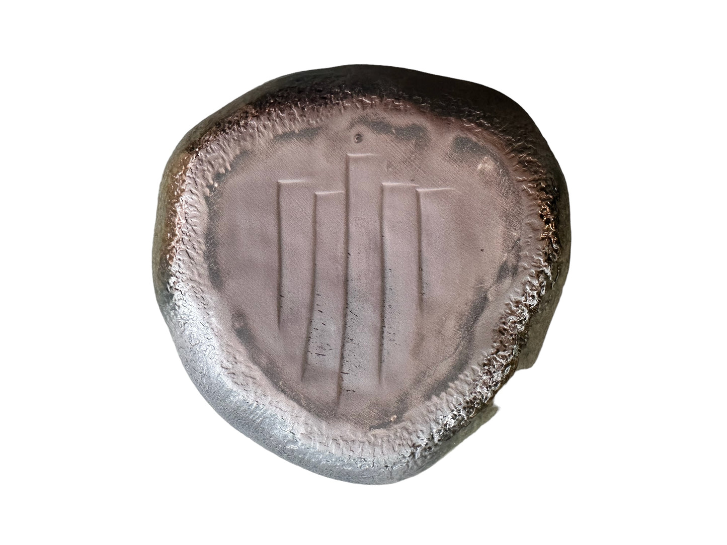 Verdant mosaic artisan saucer for medium kokedama