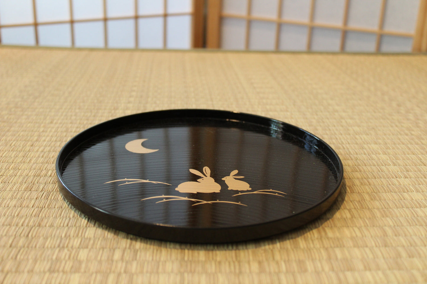 Round light weight, obon type plastic saucer for large Kokedama. 8" x 8"