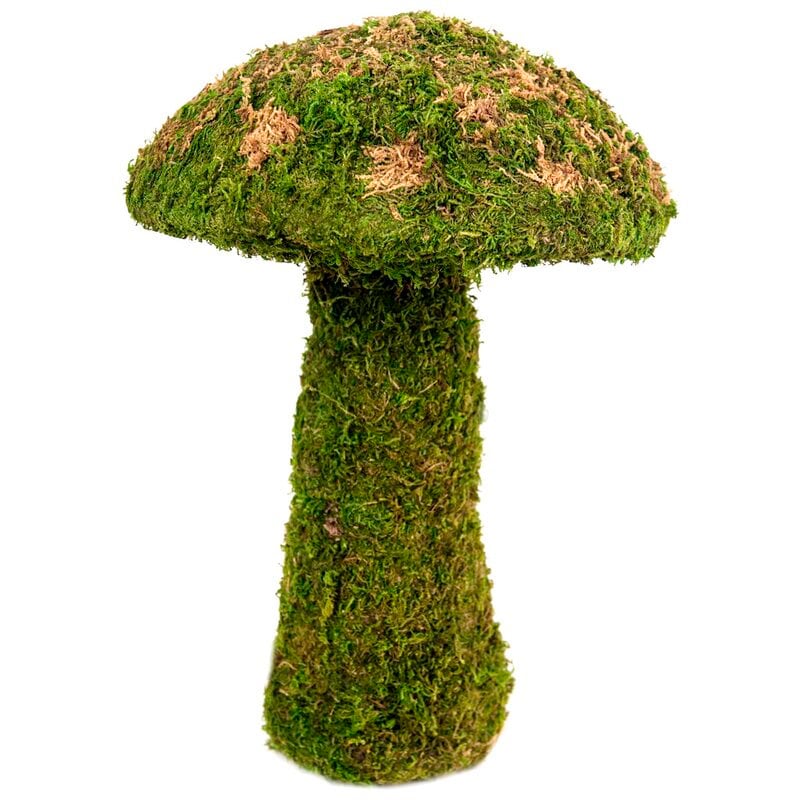 Mushroom deco garden, cute mushroom shape covered with preserved fresh green colored moss