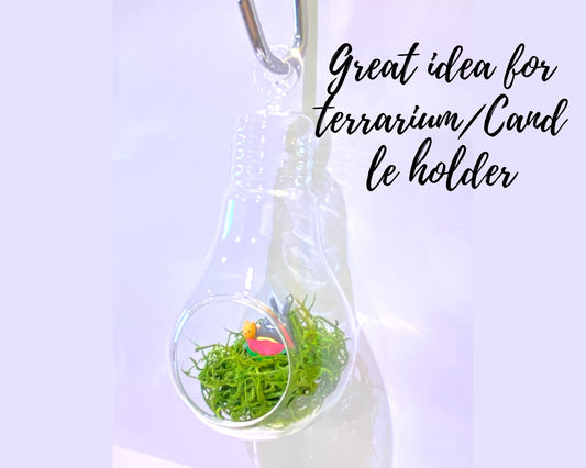 Glassware, Athenas Garden HCH0606 6 x 3 in. Clear Bulb Hanging Glass Terrarium & Candle Holder