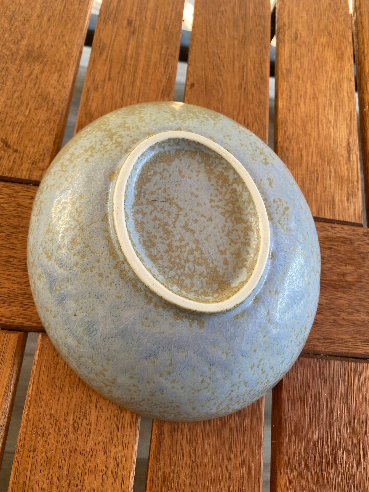 Oval ceramic wafu-Japanese style medium saucer, 8" x 7” x 2" deep