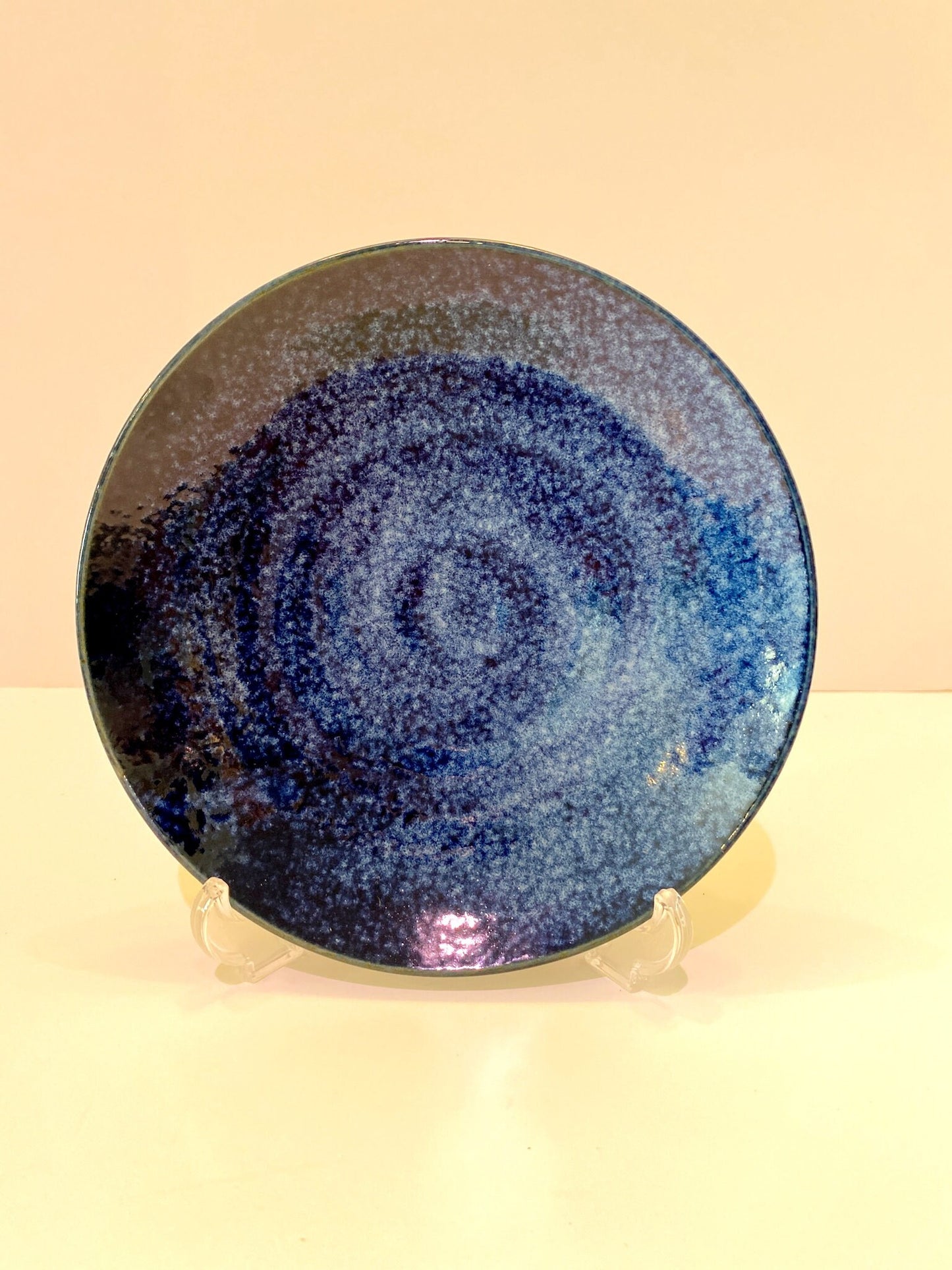 Subtle indigo blue tone, design wafu saucer 6.25" x 1"