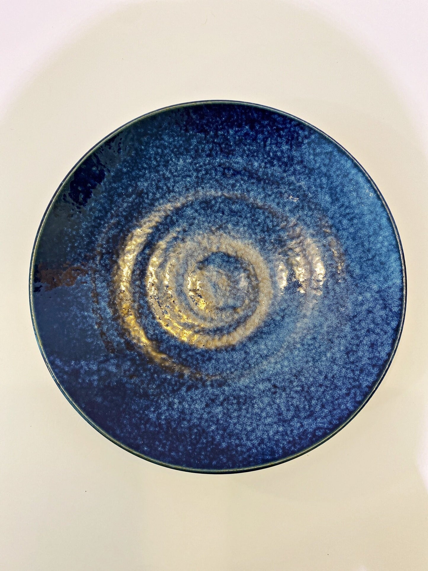 Subtle indigo blue tone, design wafu saucer 6.25" x 1"