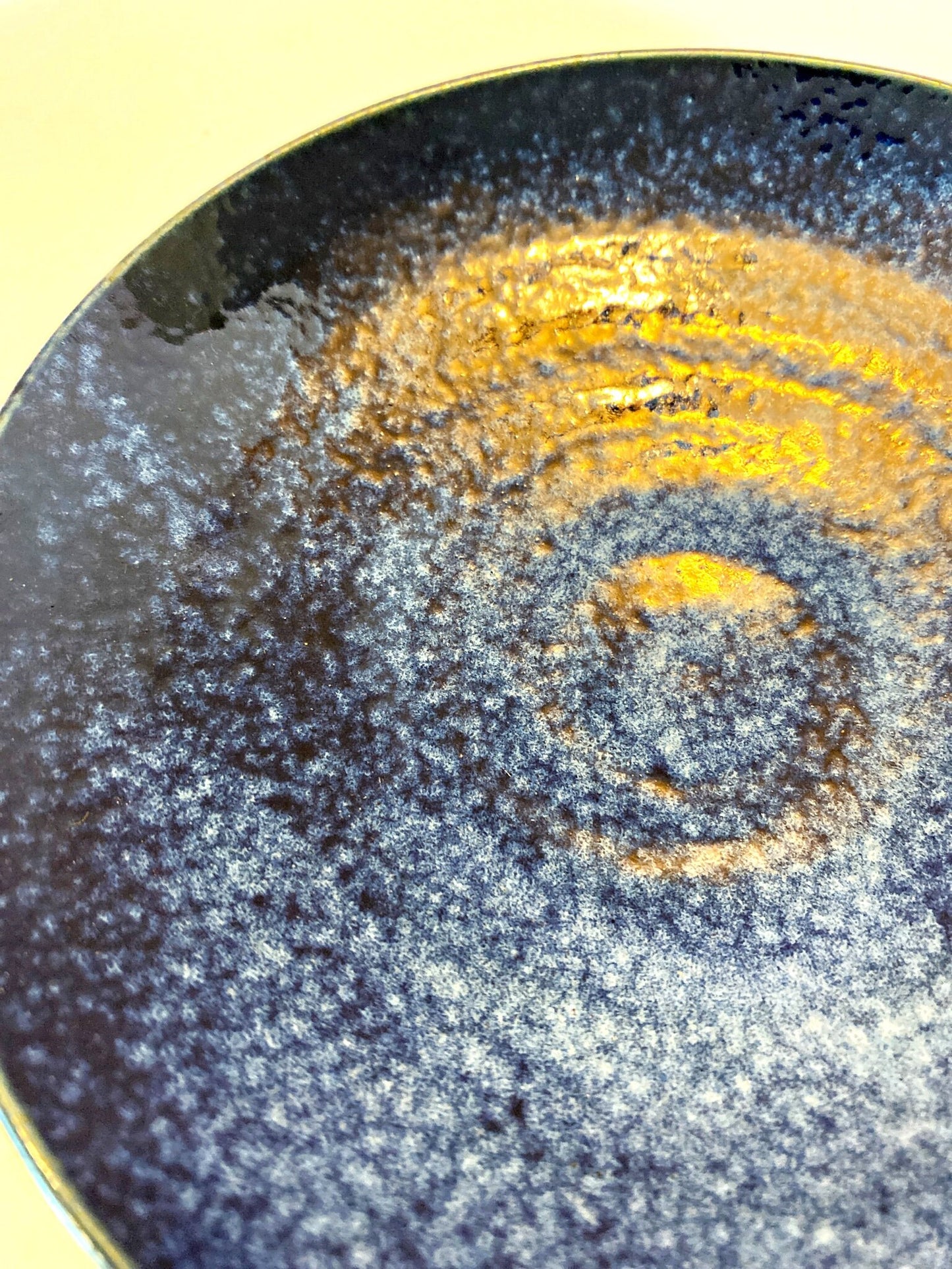 Subtle indigo blue tone, design wafu saucer 6.25" x 1"