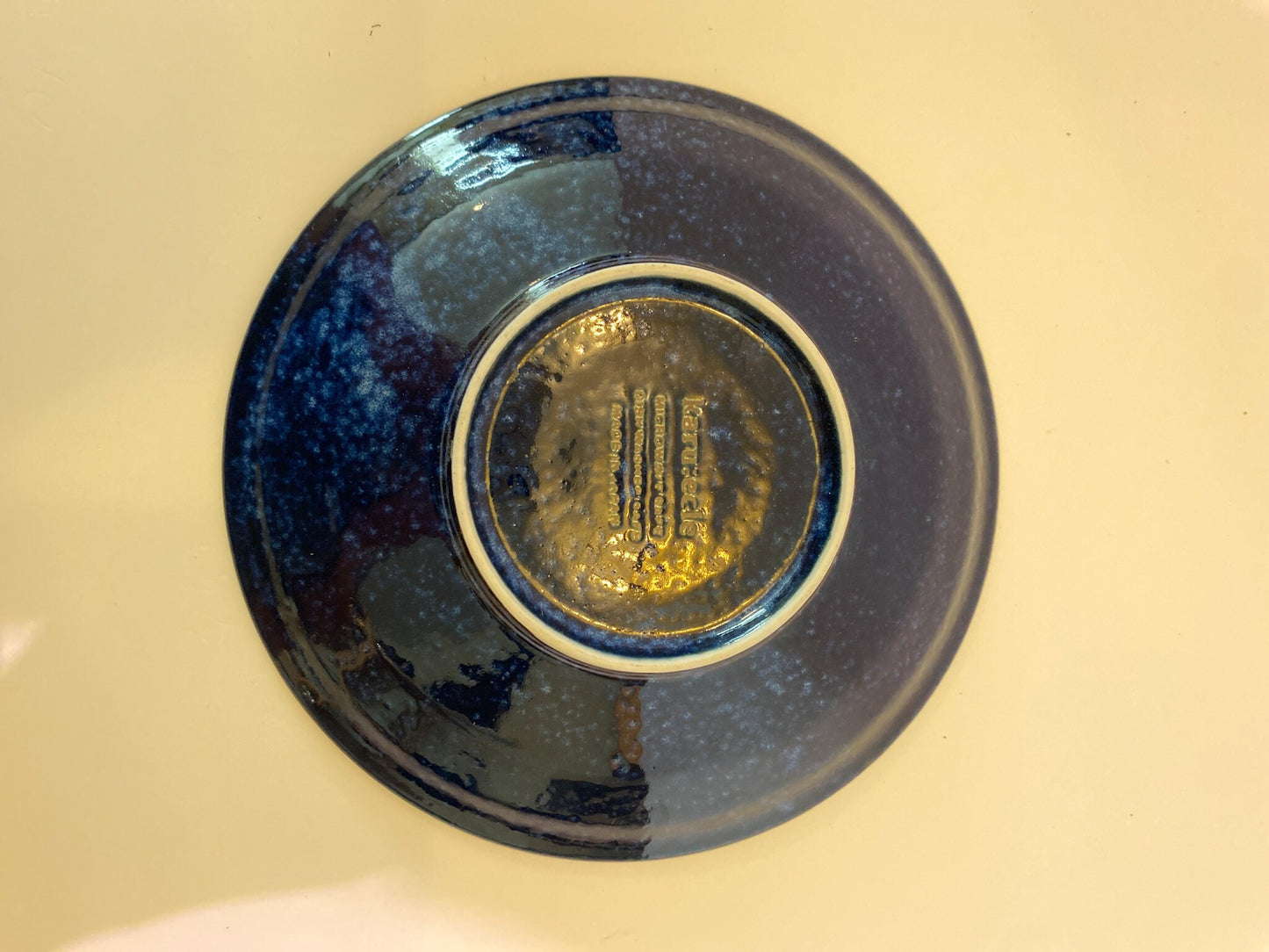 Subtle indigo blue tone, design wafu saucer 6.25" x 1"