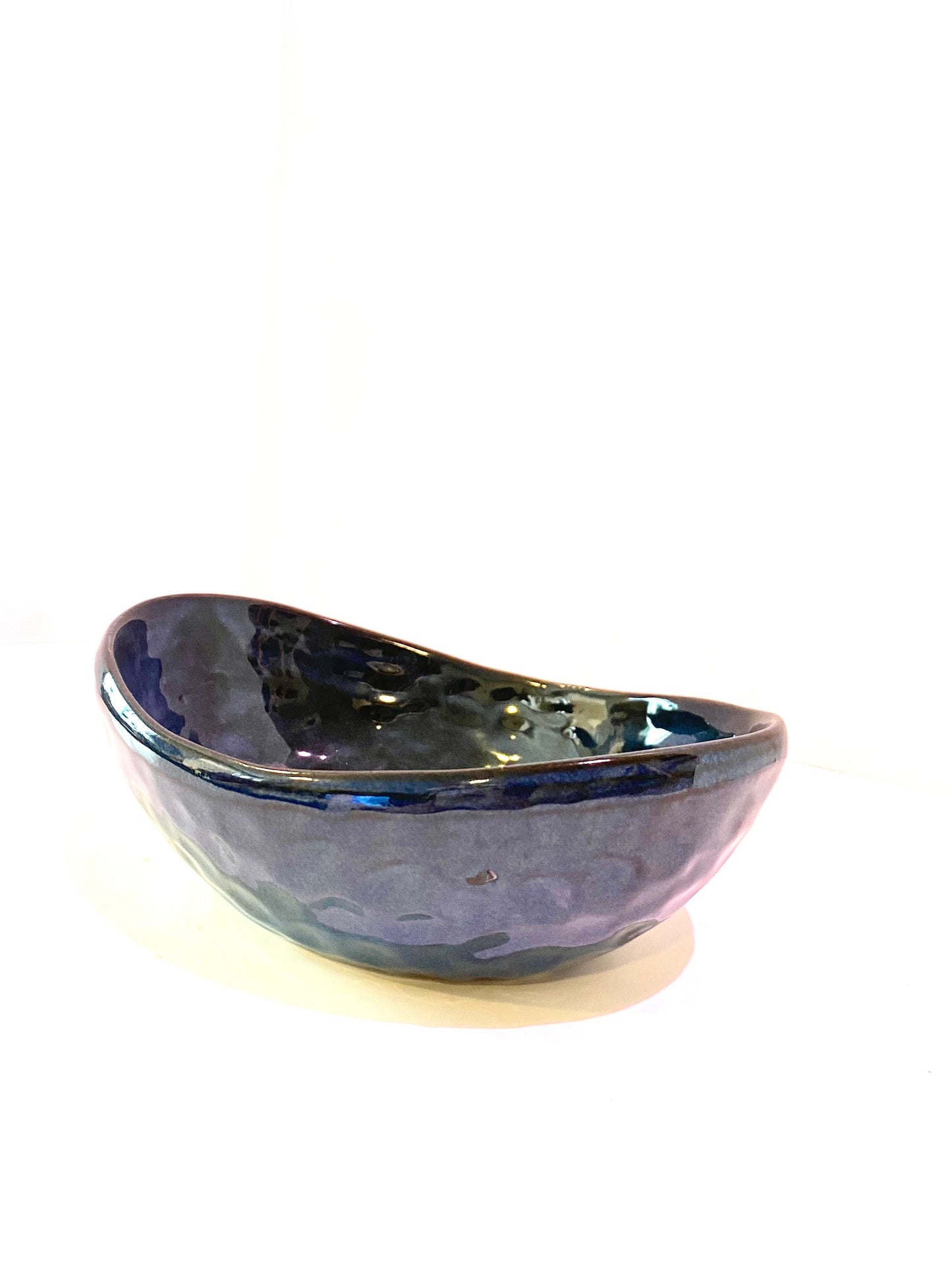 Owner's pick, good size for kokedama. Wabisabi bowl, Stone grained oval intriguing textual with practical appeal for a sculptural piece.