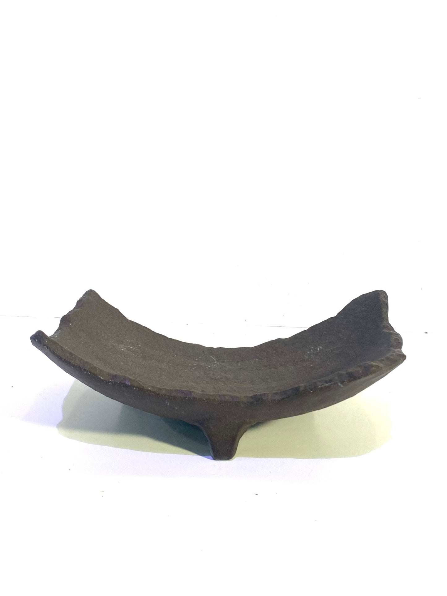 信楽焼, Shigaraki ware Kokedama Saucer with legs, Japanese Ceramic saucer, Wafu 478-699