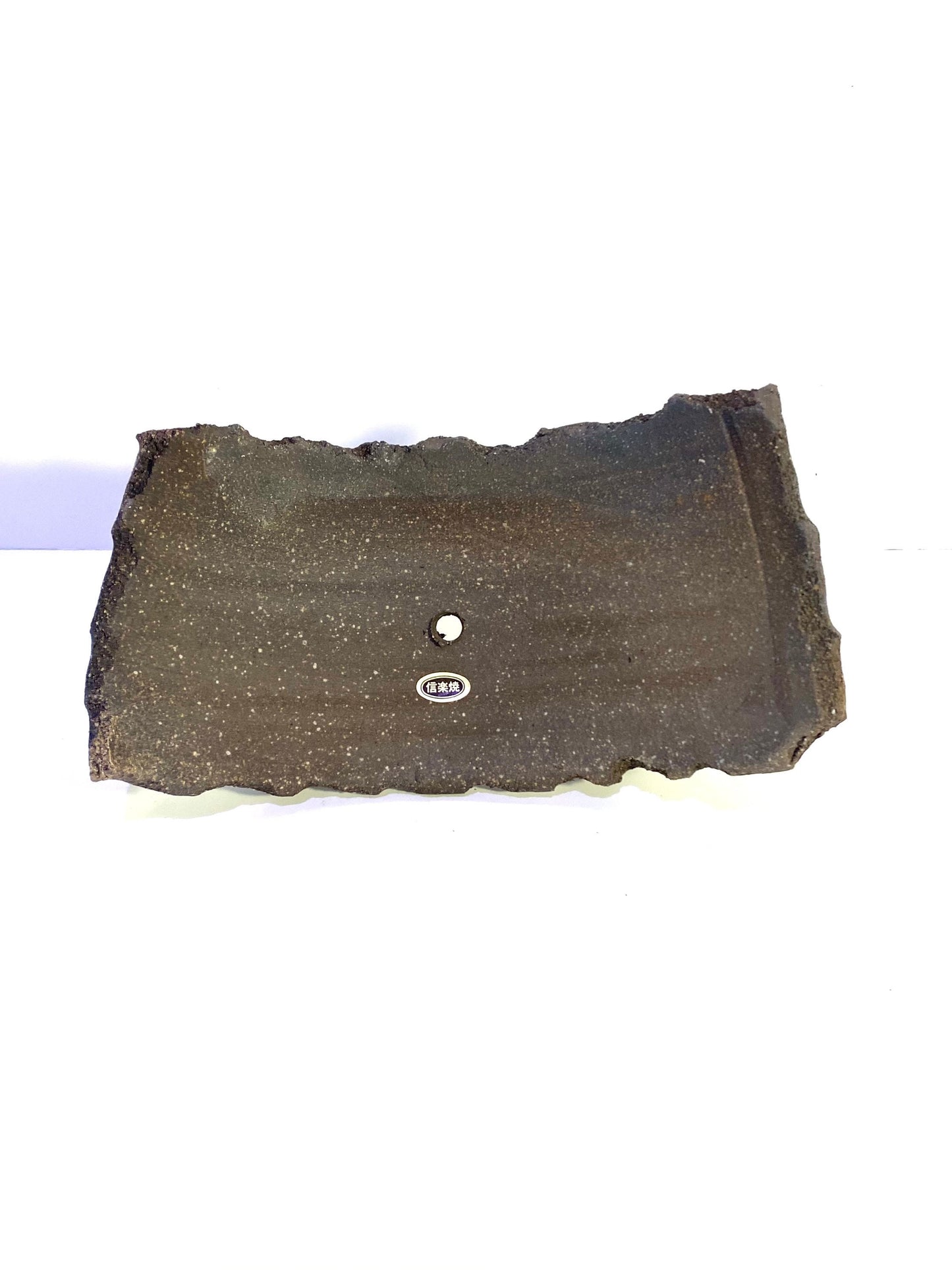 信楽焼Shigaraki ware Kokedama Saucer with legs, Japanese Ceramic saucer, Wafu, long rectangle