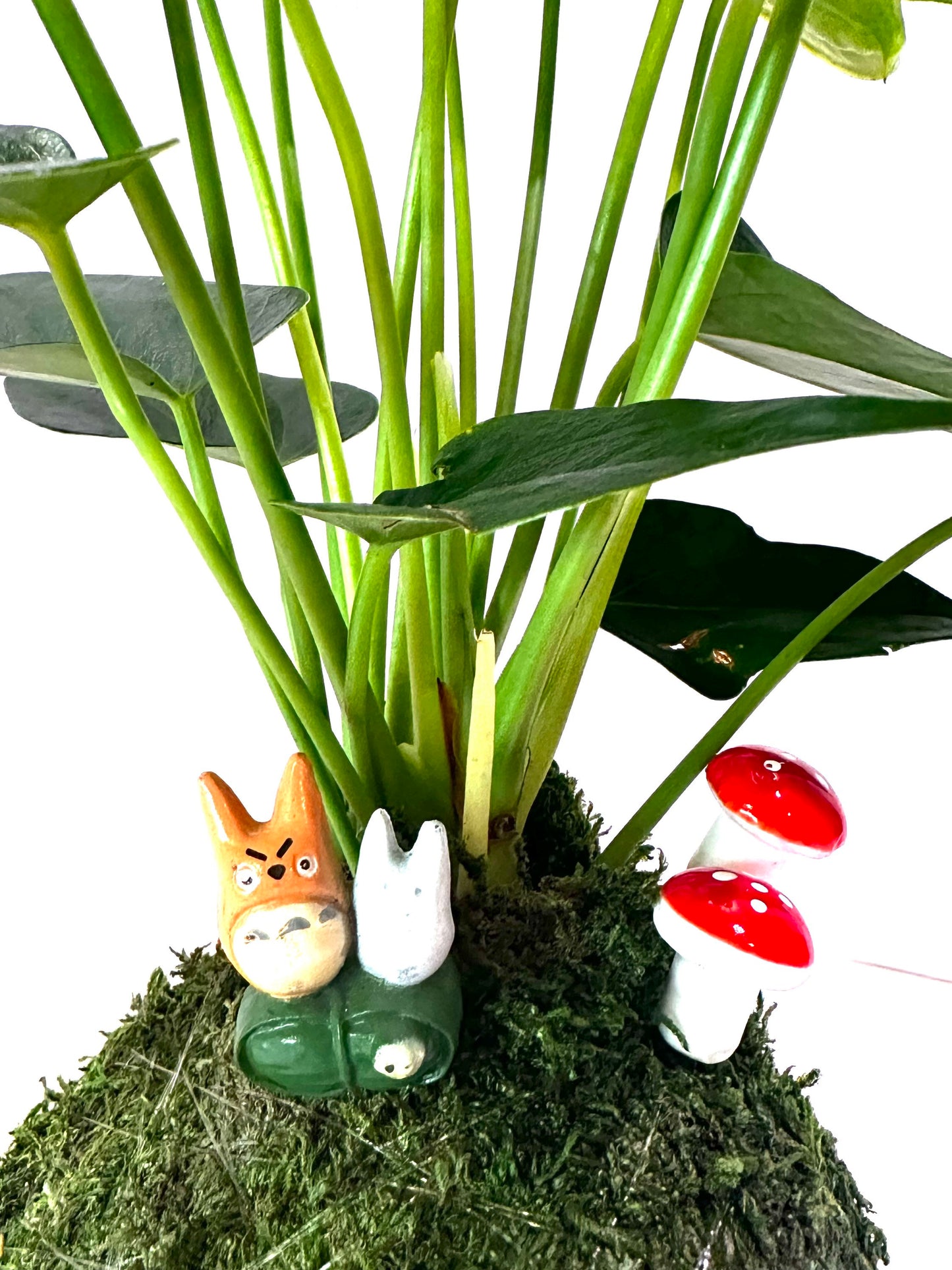 Miniature Totoro doll as Kokedama Charm comes with 3pcs