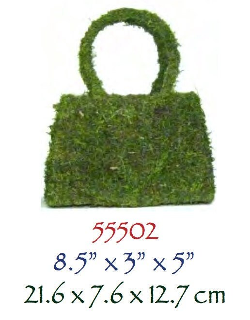 Deco Purse - Fresh Green Moss Basket!  Create your own moss basket garden.