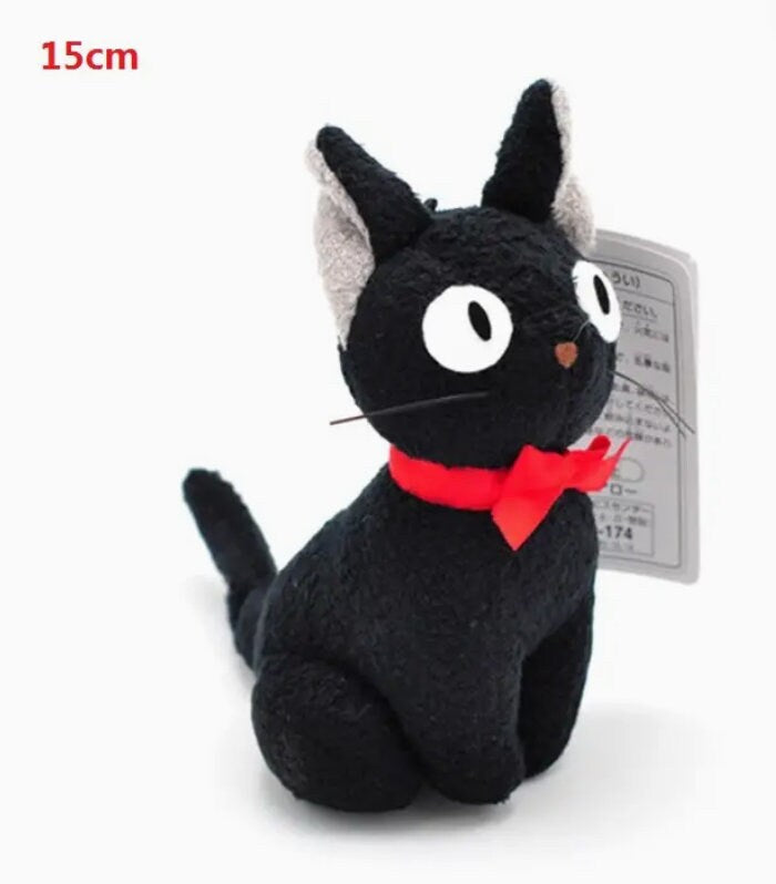 Studio Ghibli Black JiJi Plush Toy, Cute Mini Black Cat Kiki, Stuffed Toy Keychain