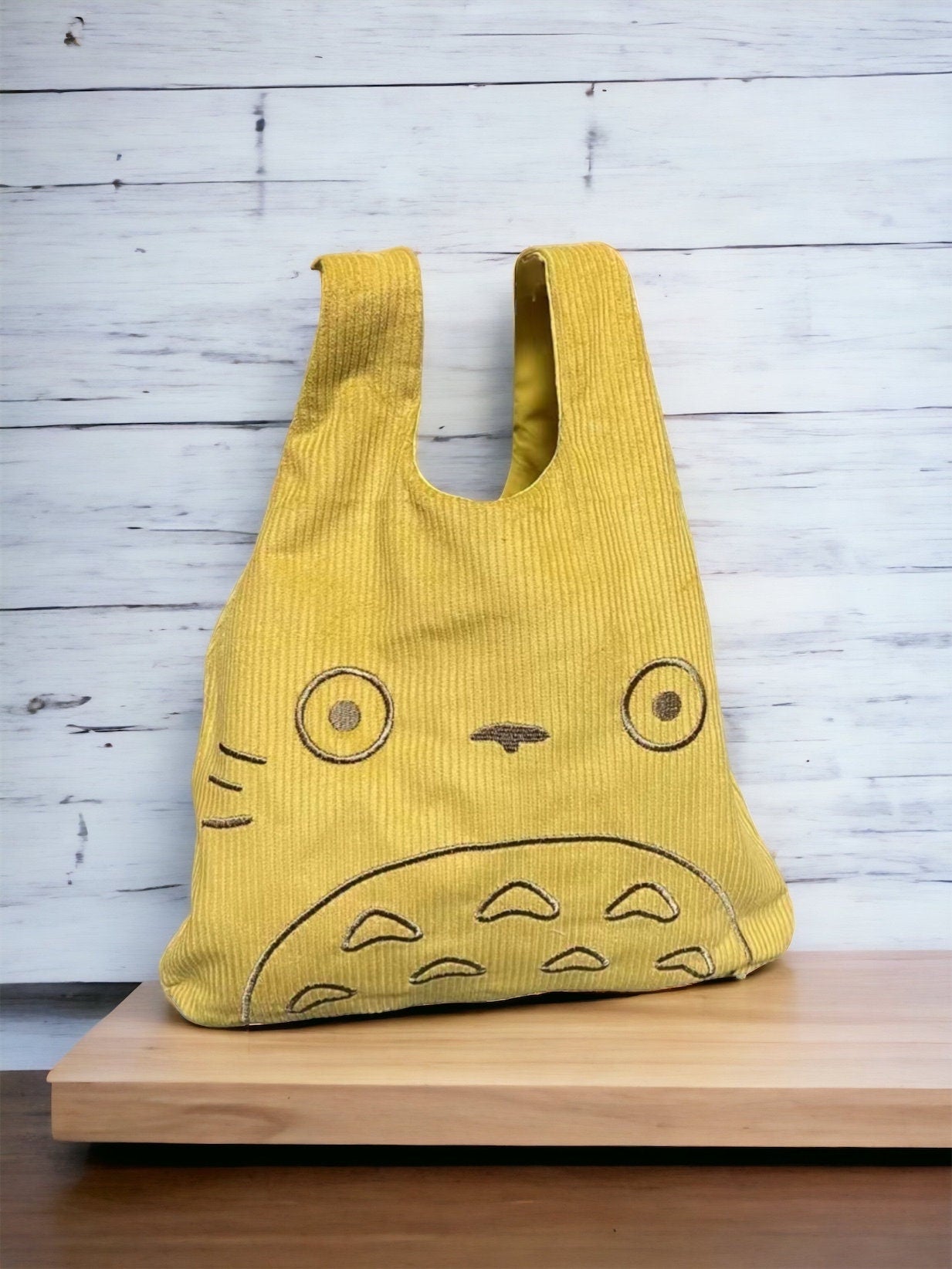 Totoro small bag, Fluffy Corduroy Handbag 12.5inch