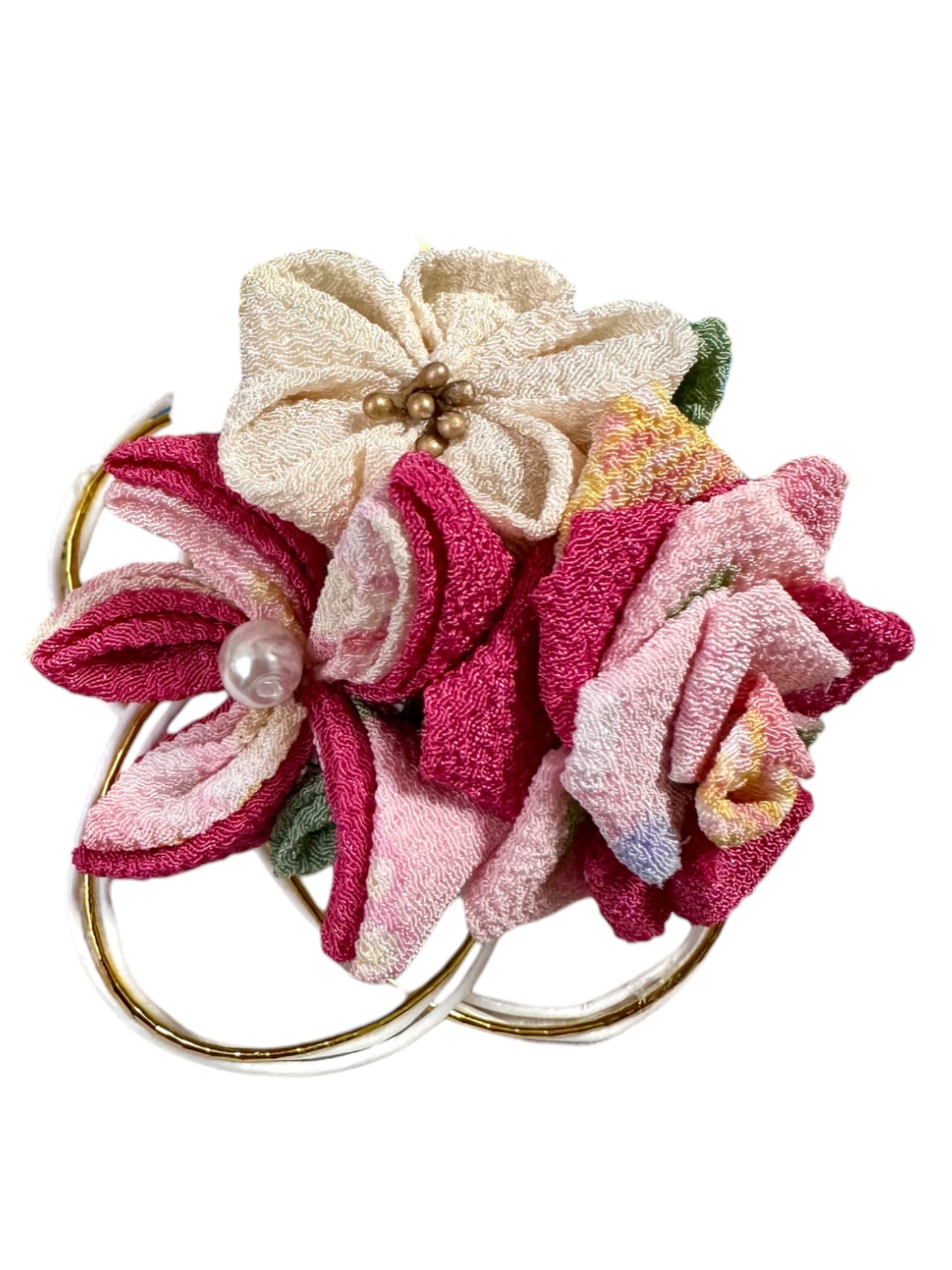 Tsumami Sakura Bloom – Dual Clip & Brooch