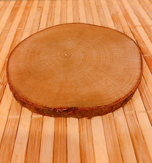 Saucer for Small Kokedama, Sliced Wood Saucer 3-4inch diameter