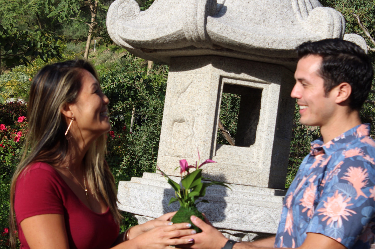 Anthurium - Pinkish purple Kokedama beautiful soft purple color. Peaceful, healing, Gift made with love.