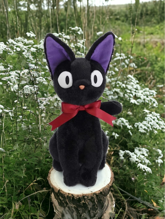 Studio Ghibli Black JiJi Plush Toy, Cute Mini Black Cat Kiki, Stuffed Toy Keychain