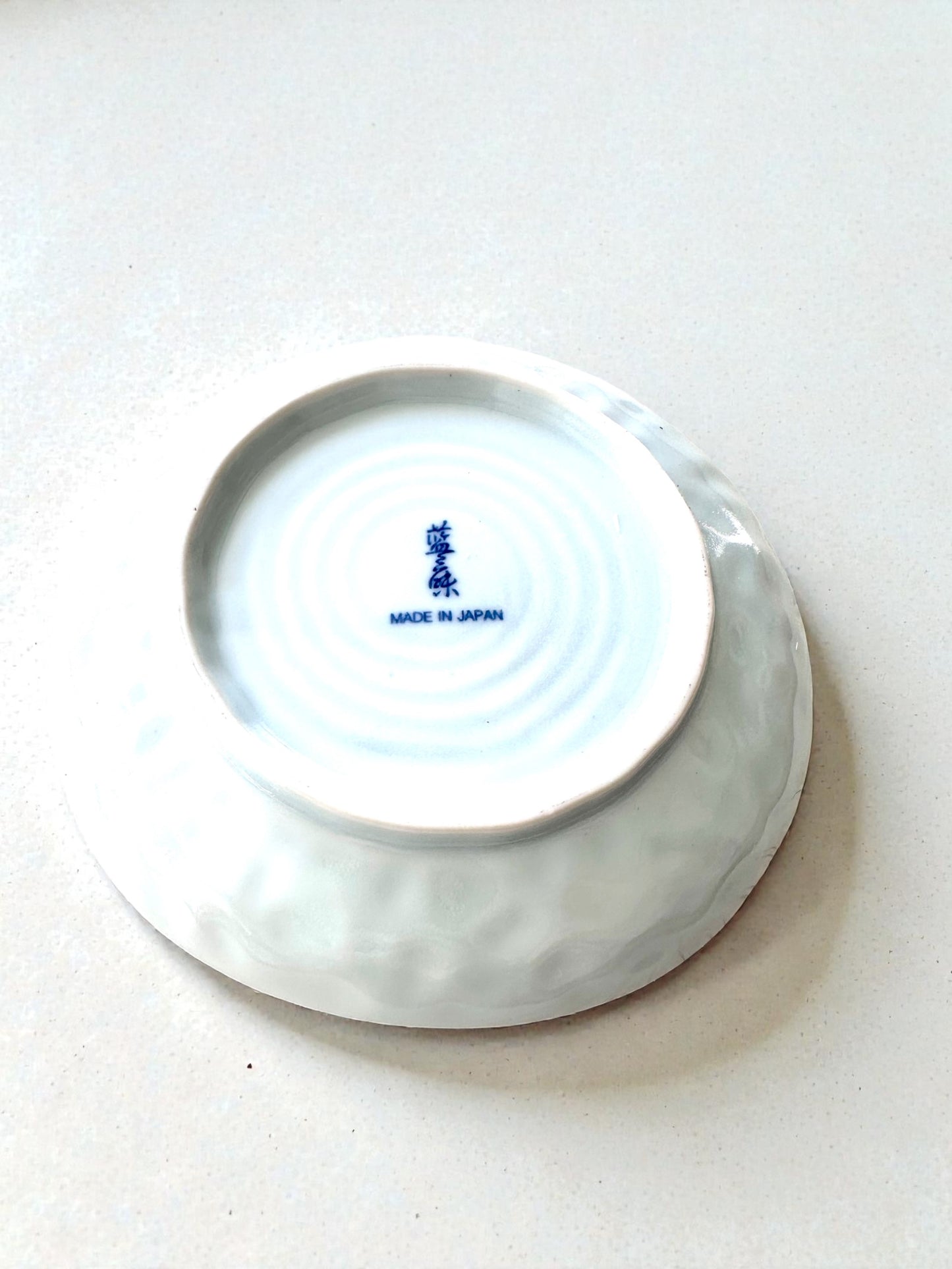Indigo Radiance Kokedama Saucer, wafu design saucer 6.5" x 1"