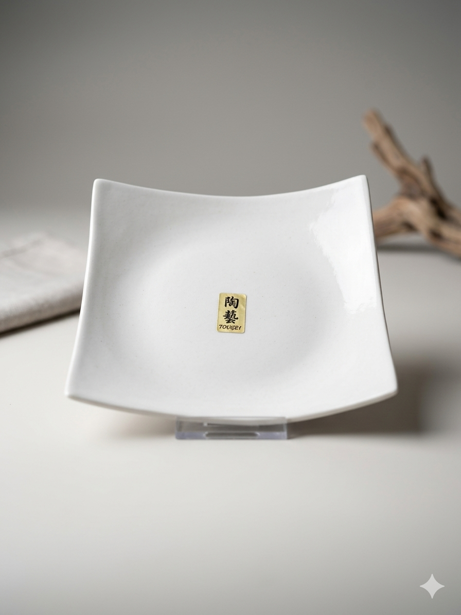 6.25" White Square plate