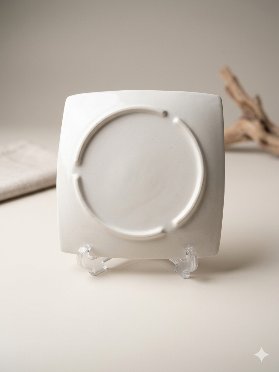 6.25" White Square plate