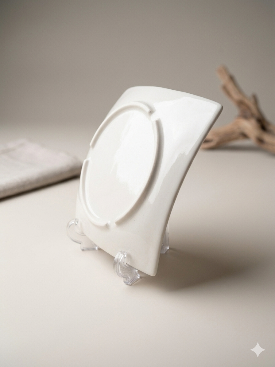 6.25" White Square plate