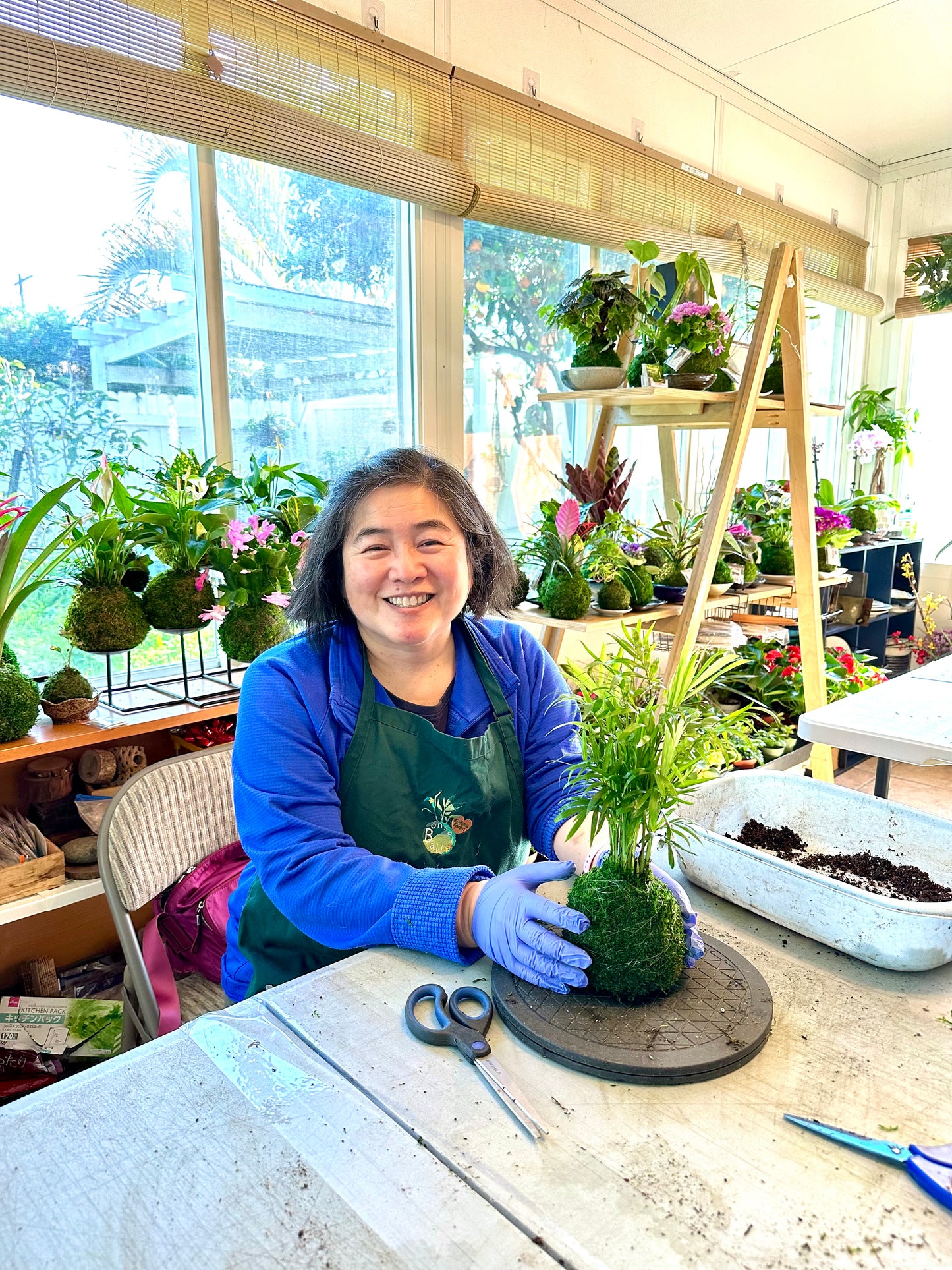 Private Kokedama Workshop at our Studio in San Diego