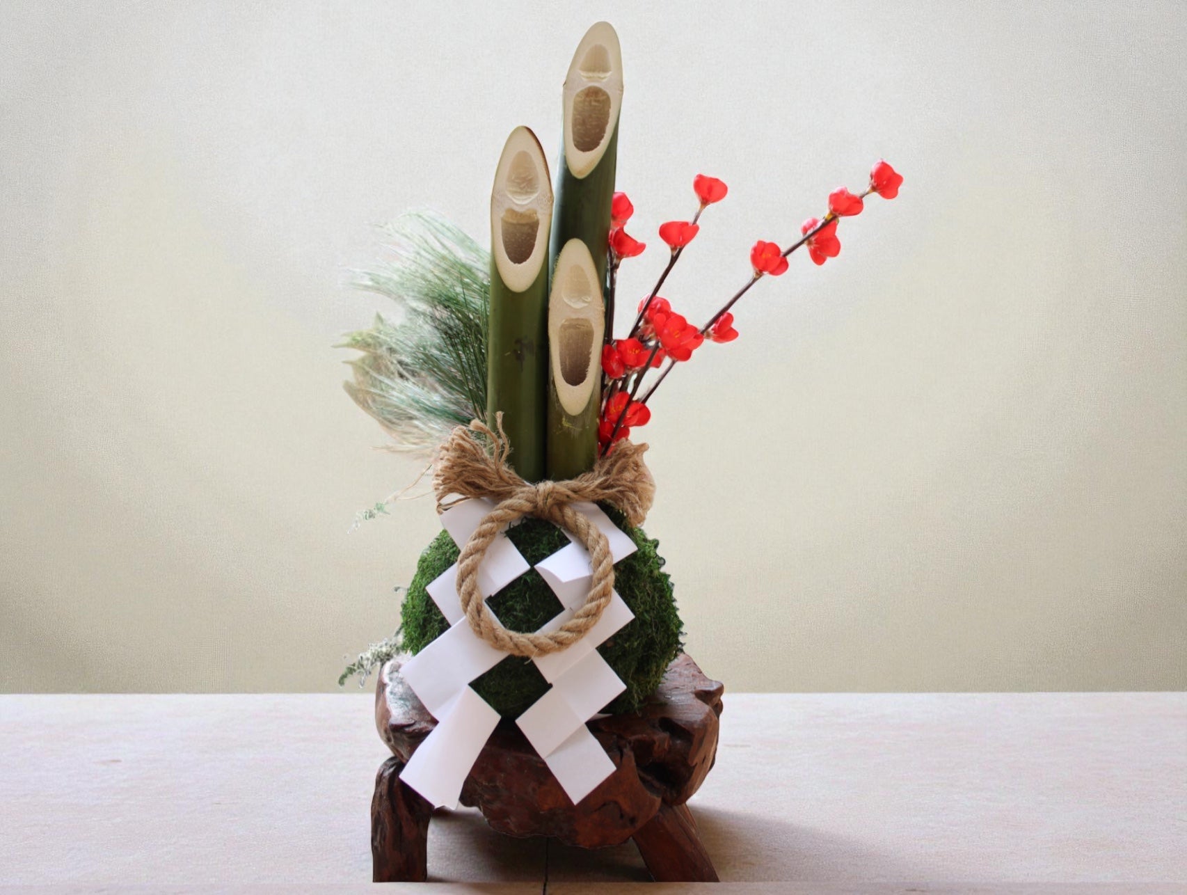 Reserve your Kadomatsu Kokedama for New Year Decoration. Japanese