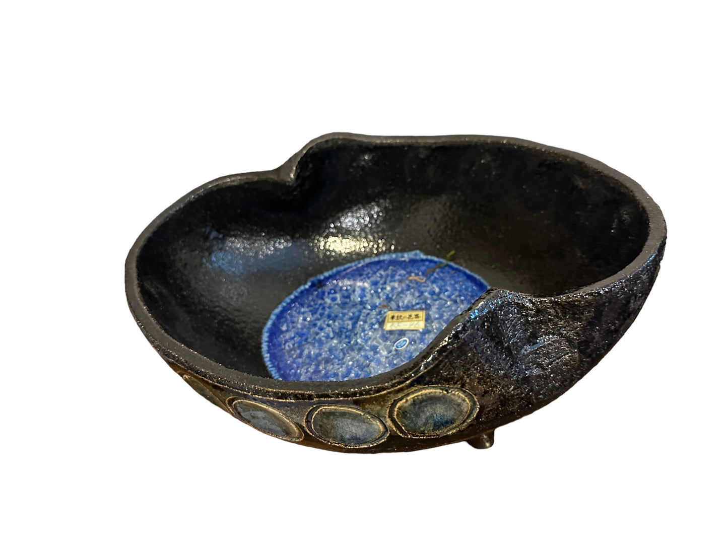 Japanese ceramic large bowl, saucer for large kokedama