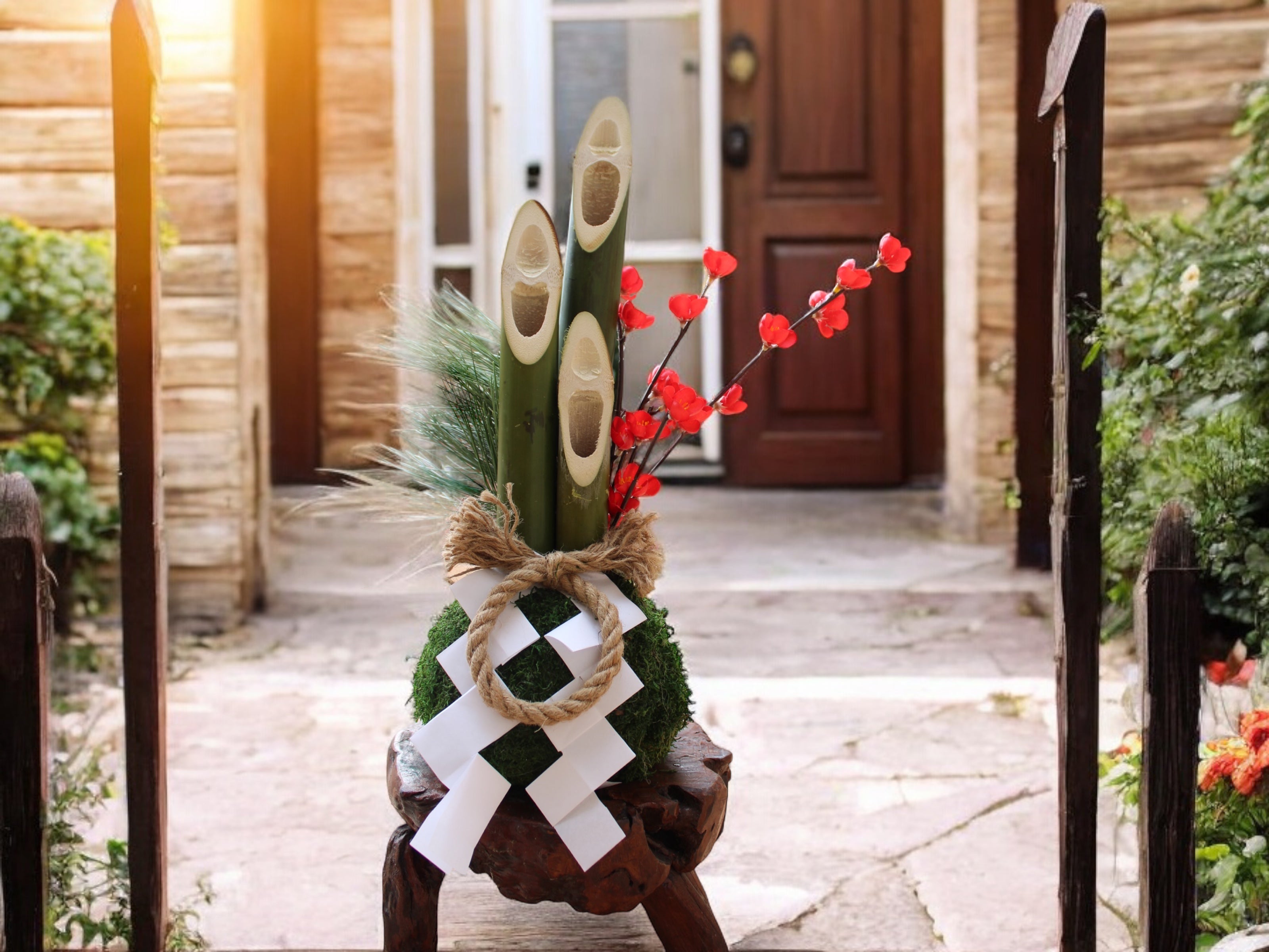 Reserve your Kadomatsu Kokedama for New Year Decoration. Japanese