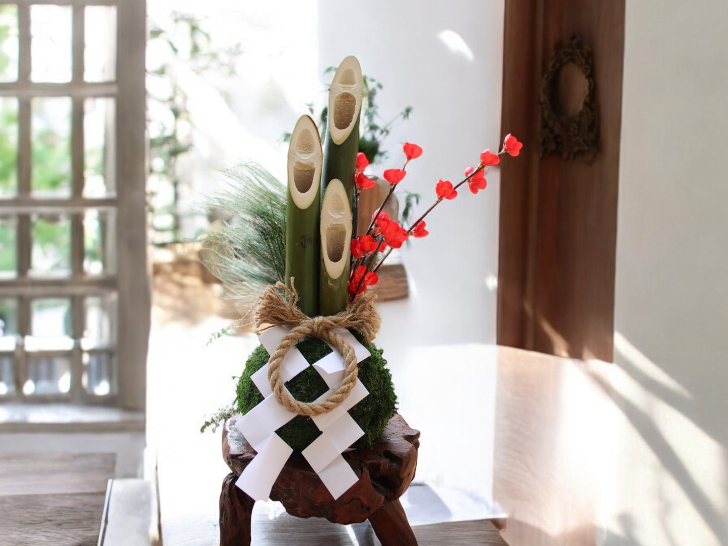 Reserve your Kadomatsu Kokedama for New Year Decoration. Japanese Tradition