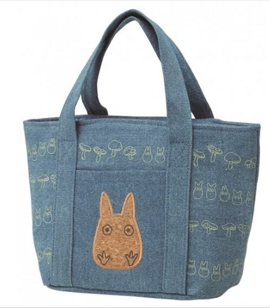 Totoro Denim insulated tote bag with cork pocket