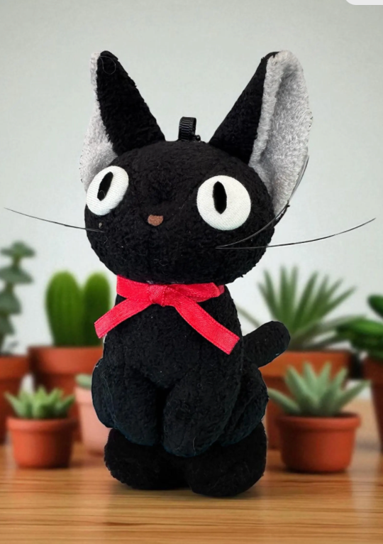 Black cat Plush Toy, Cute Mini Black Cat Jiji, Stuffed Toy Keychain