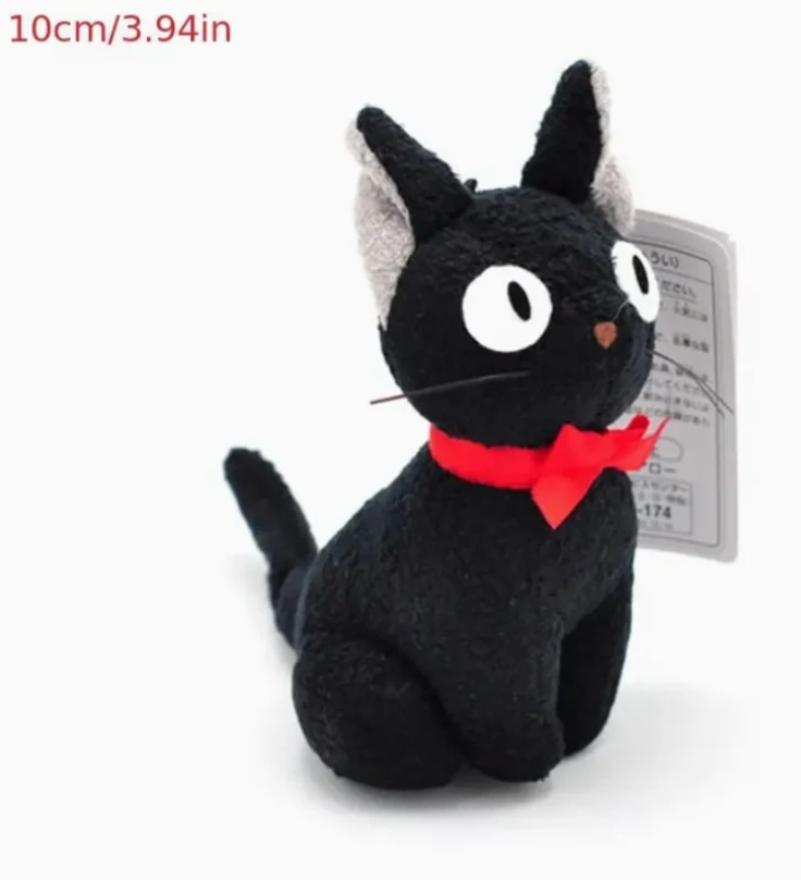 Black cat Plush Toy, Cute Mini Black Cat Jiji, Stuffed Toy Keychain