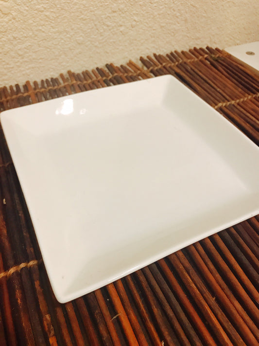 White Ceramic Saucers for Medium to Large Kokedama