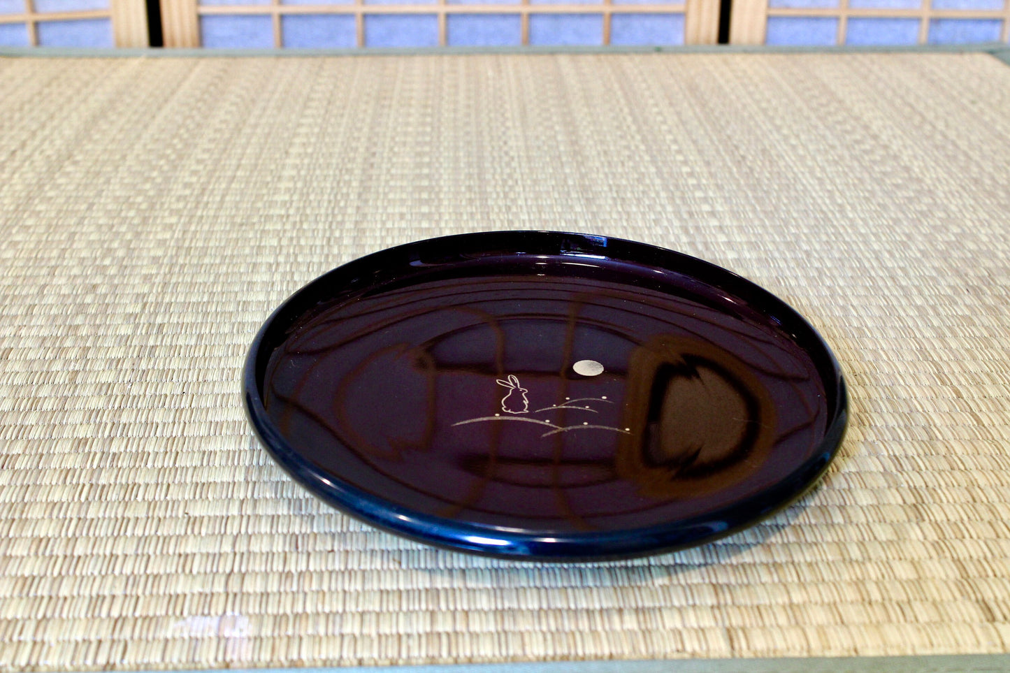 Round light weight, obon type plastic saucer for large Kokedama. 8" x 8"