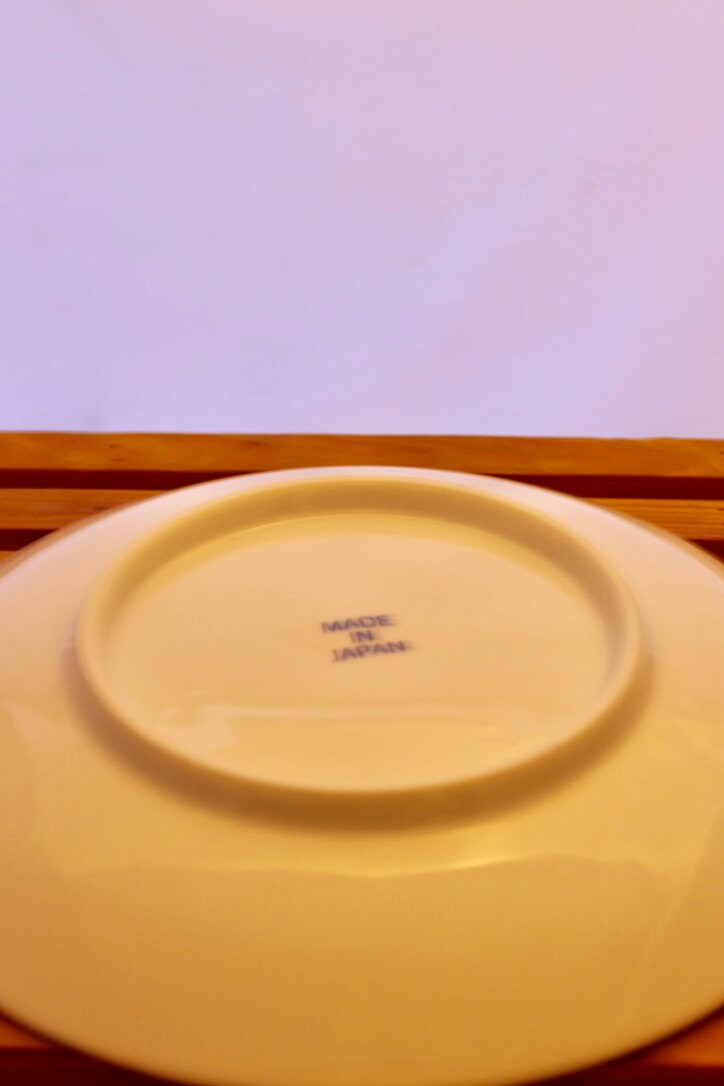 Plate, Large Saucer for Kokedama Shibori design deep blue/white two type