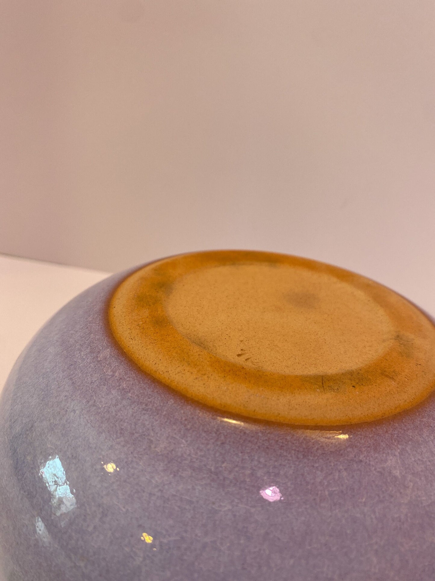 萩焼 椿秀窯　Japanese Ceramic Saucer, Hagi Yaki Ware, Chinshu-gama , Size 6.5 inch diameter x 3.25" height, comes with original box