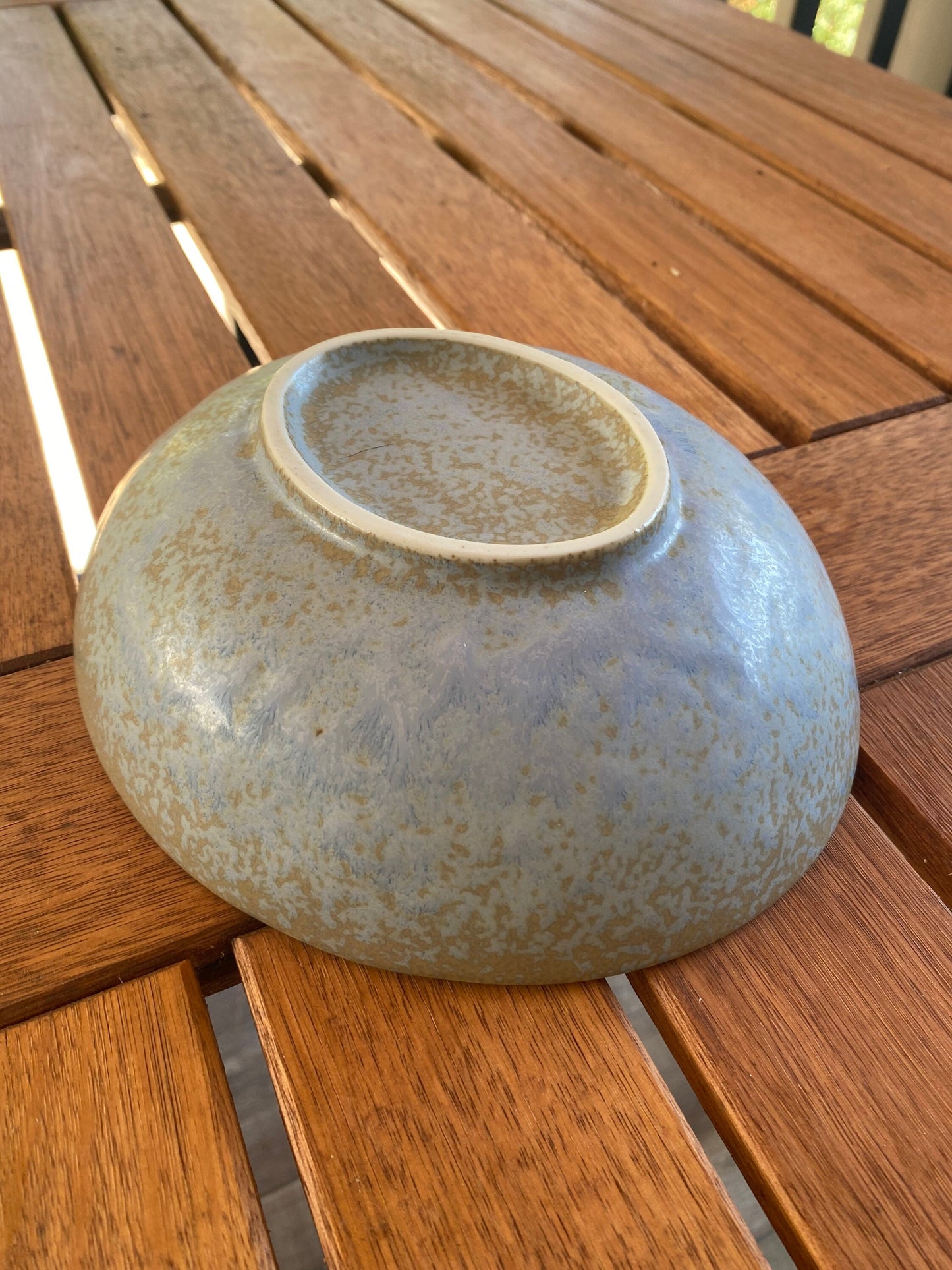 Oval ceramic wafu-Japanese style medium saucer, 8" x 7” x 2" deep