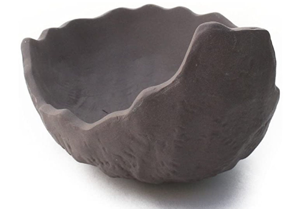盆栽鉢 山野草鉢 鞍馬石 ウ泥 瀬戸焼 Seto-kilin, Japanese Bonsai Clay Saucer,  Size 3.9" x 5.9"
