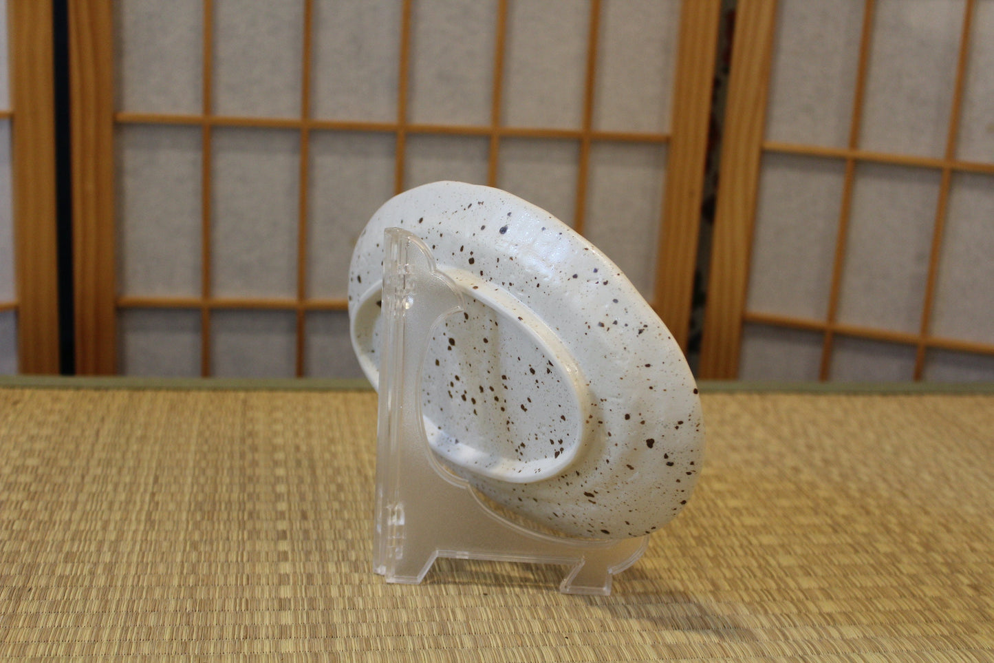 Oval Plate Lake Water (9″) Japanese ceramic, beautiful lake blue with white base 9″ x 6″ x 1“H