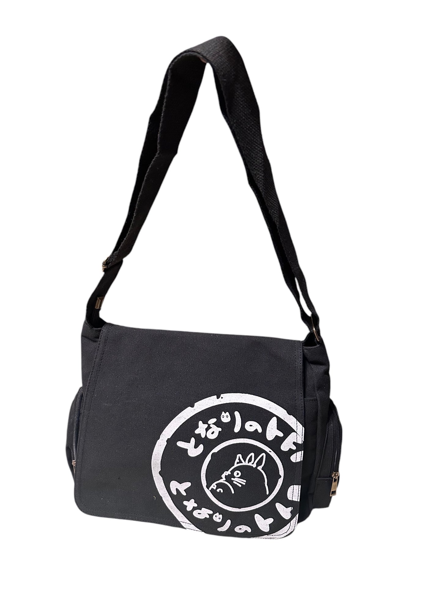 Studio Ghibli My Neighbor Totoro Black Crossbody Messenger Tote Bag Purse