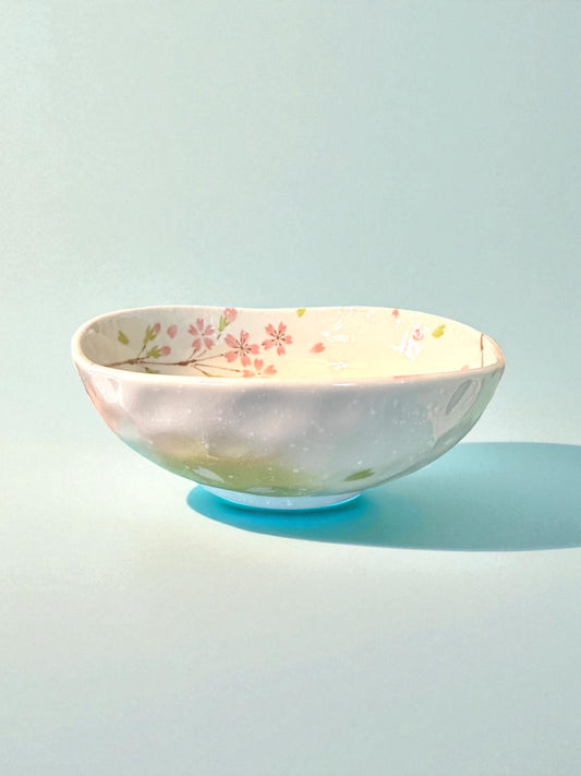 Cherry Blossom Ceramic Bowl Saucer – 6.5"