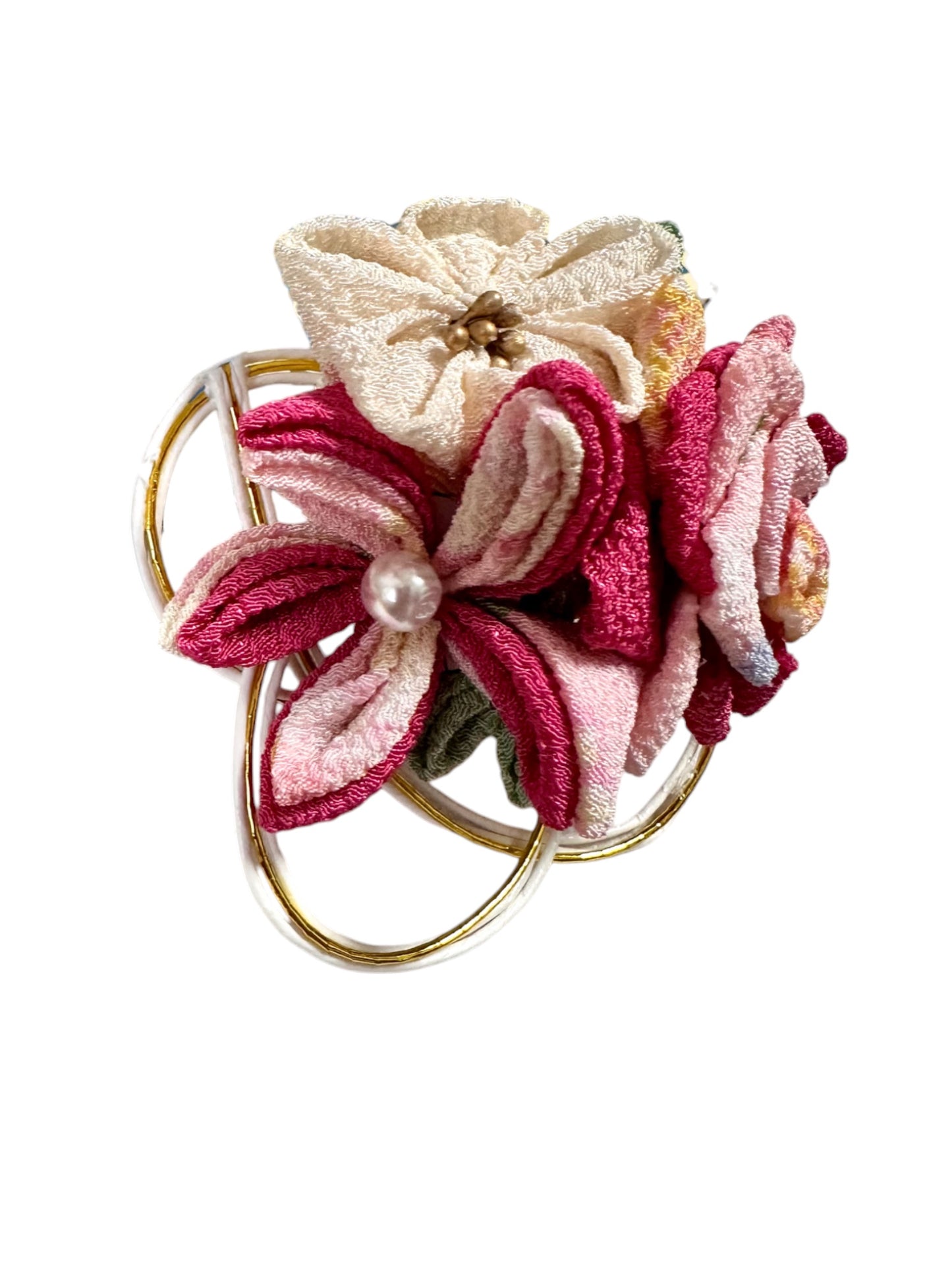 Tsumami Sakura Bloom – Dual Clip & Brooch