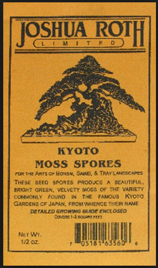 Kyoto Moss Spore for the arts of Kokedama, Bonsai, Saikei, & Tray landscapes