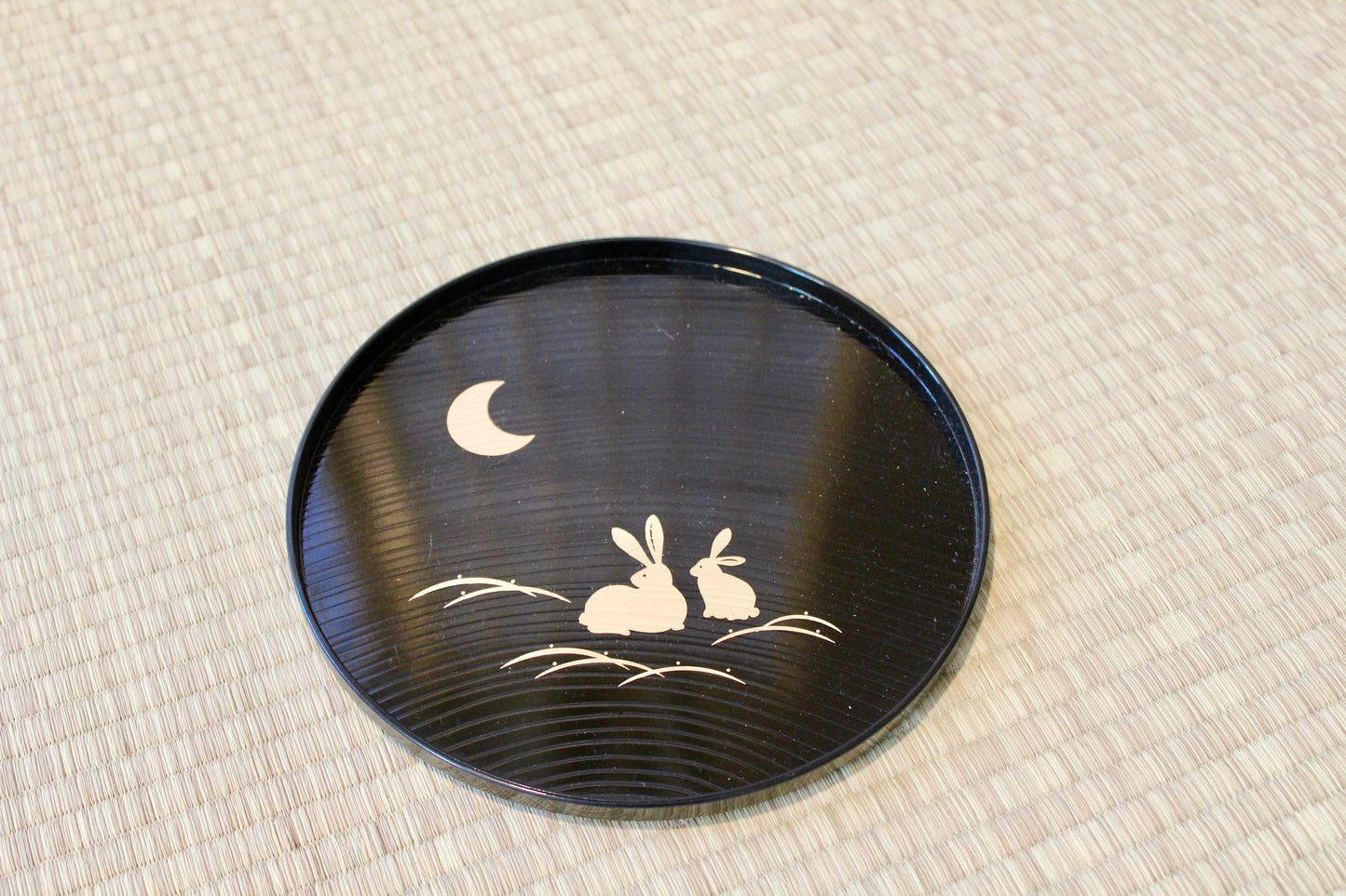 Round light weight, obon type plastic saucer for large Kokedama. 8" x 8"